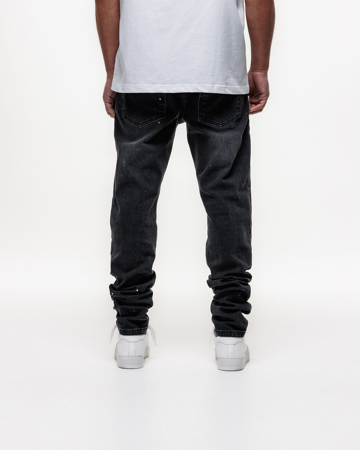 Magiri Noir Ripped Slim Jeans 'Black' — Black — Size 28 — Lifestyle View