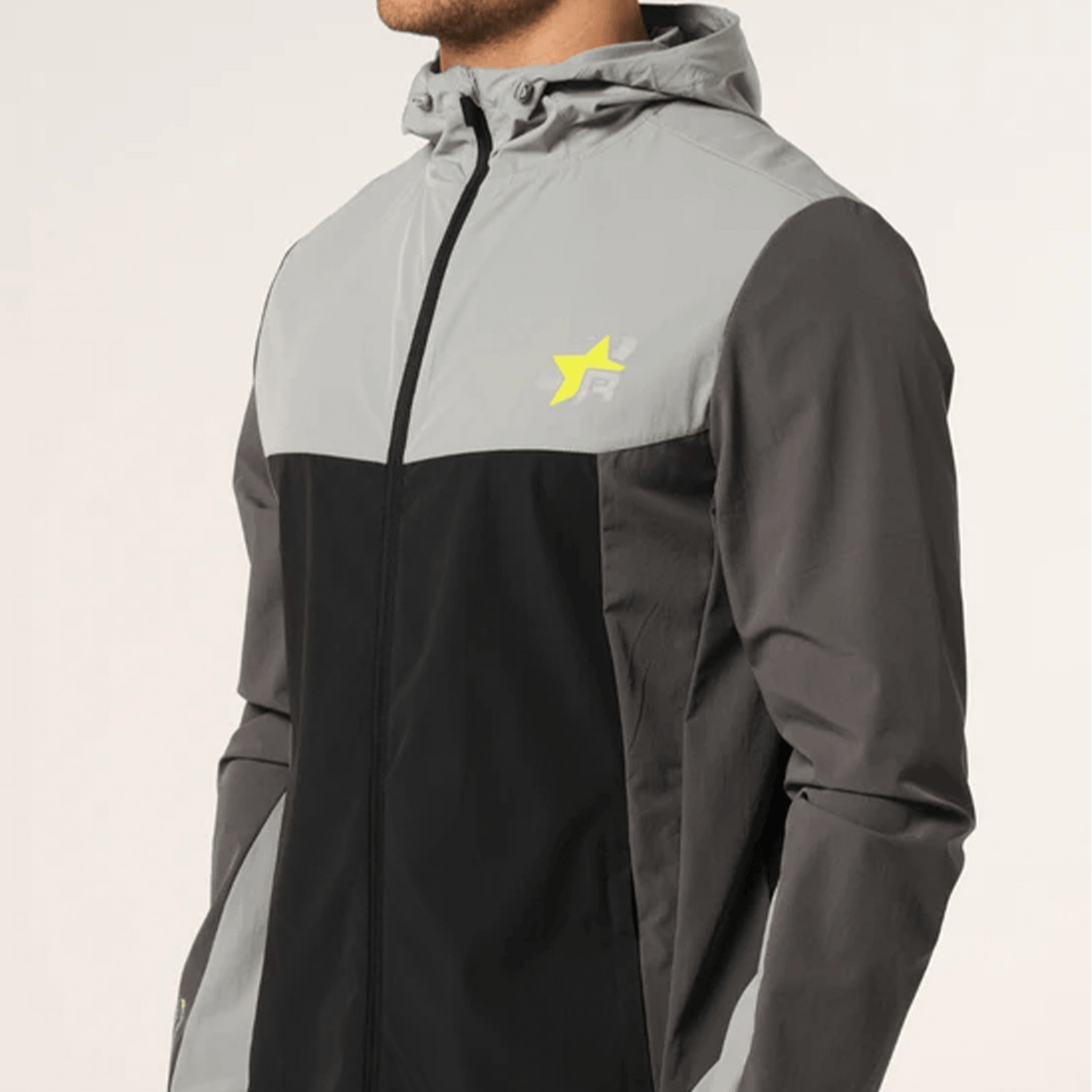 Reprimo RP Flight Windbreaker Jacket 'Black Neon' — XXS — Back View
