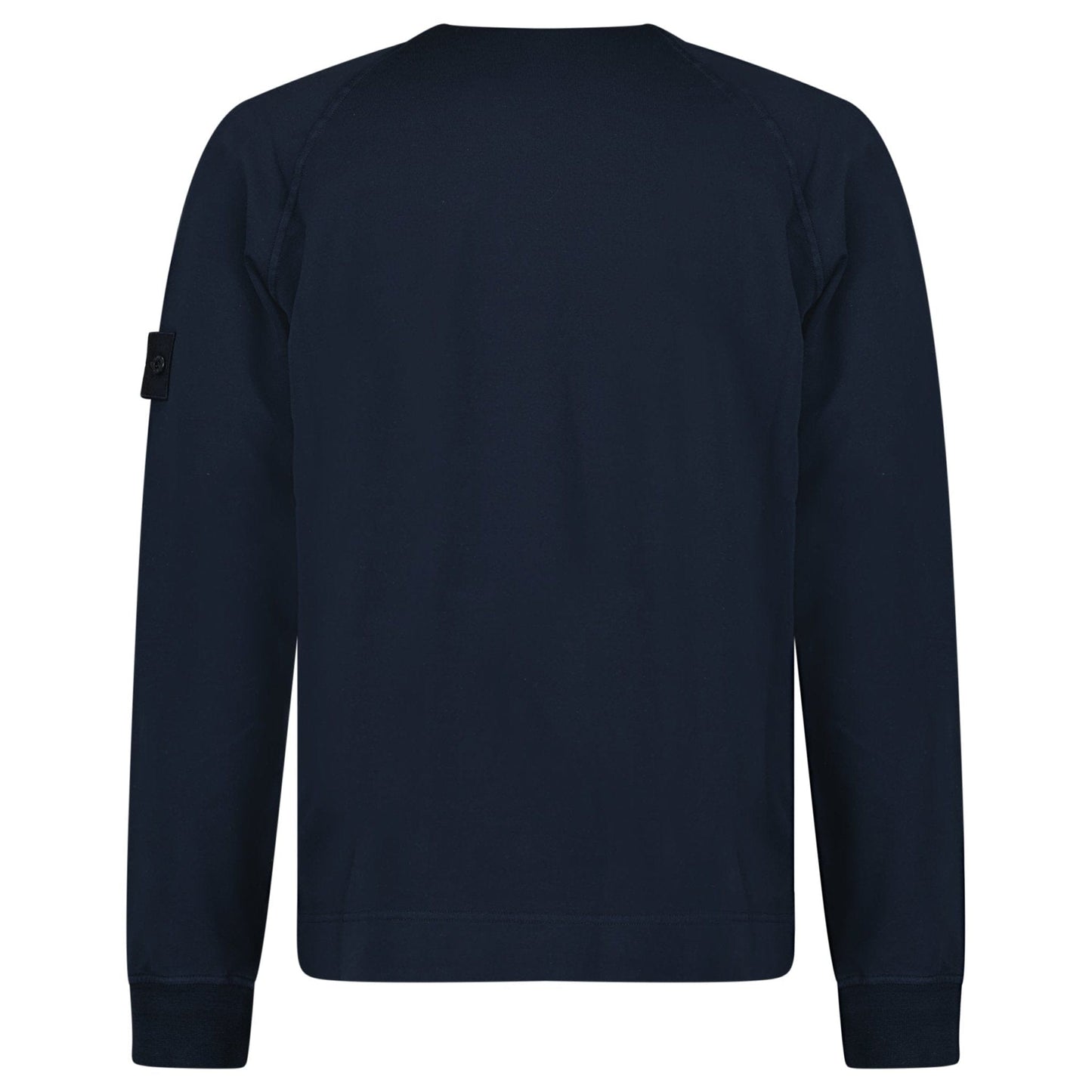 Stone Island Ghost Badge Crewneck Sweatshirt Navy — S — Top View
