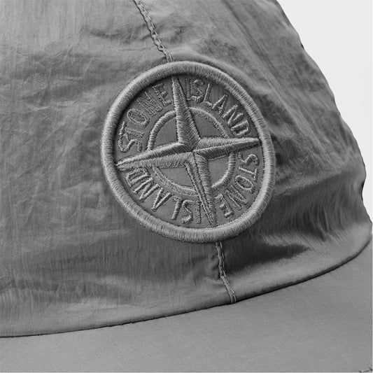 Stone Island Compass Nylon Baseball Cap in Grey — M — Side View