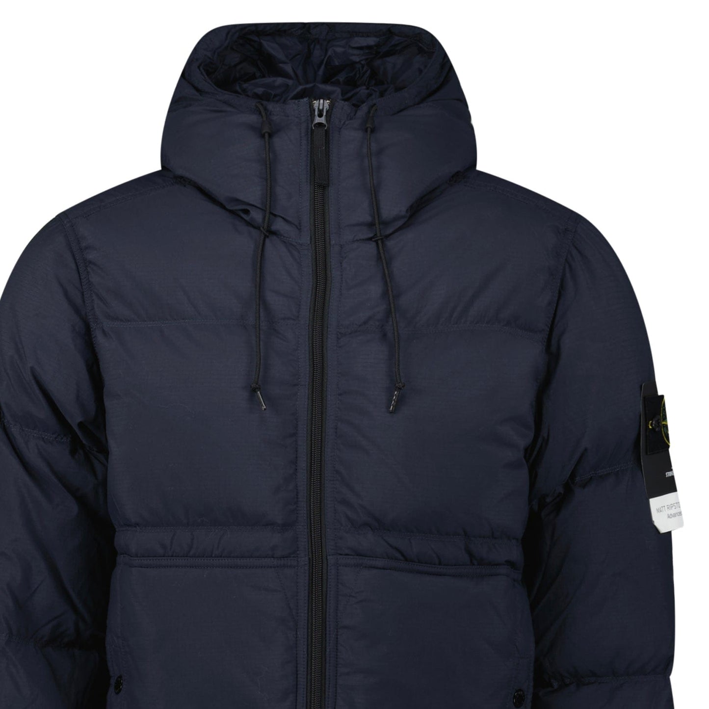 Stone Island Down Matte Ripstop Cordura® Advanced Fabric Parka in Navy — S — Detail View