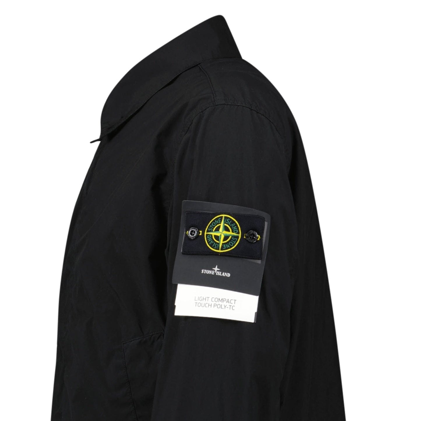 Stone Island Light Compact Jacket in Black — S — Top View