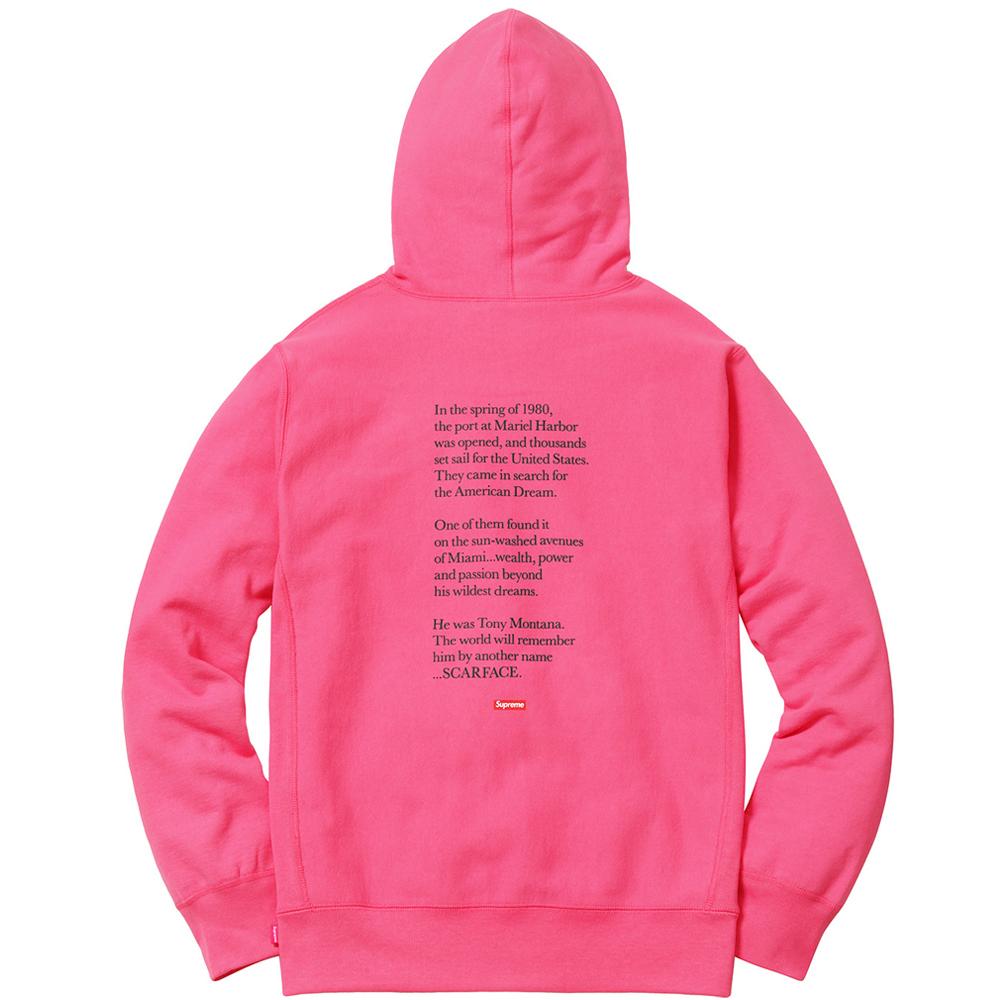 Supreme Scarface Friend Hooded Sweatshirt - Magenta — XXS — Side View