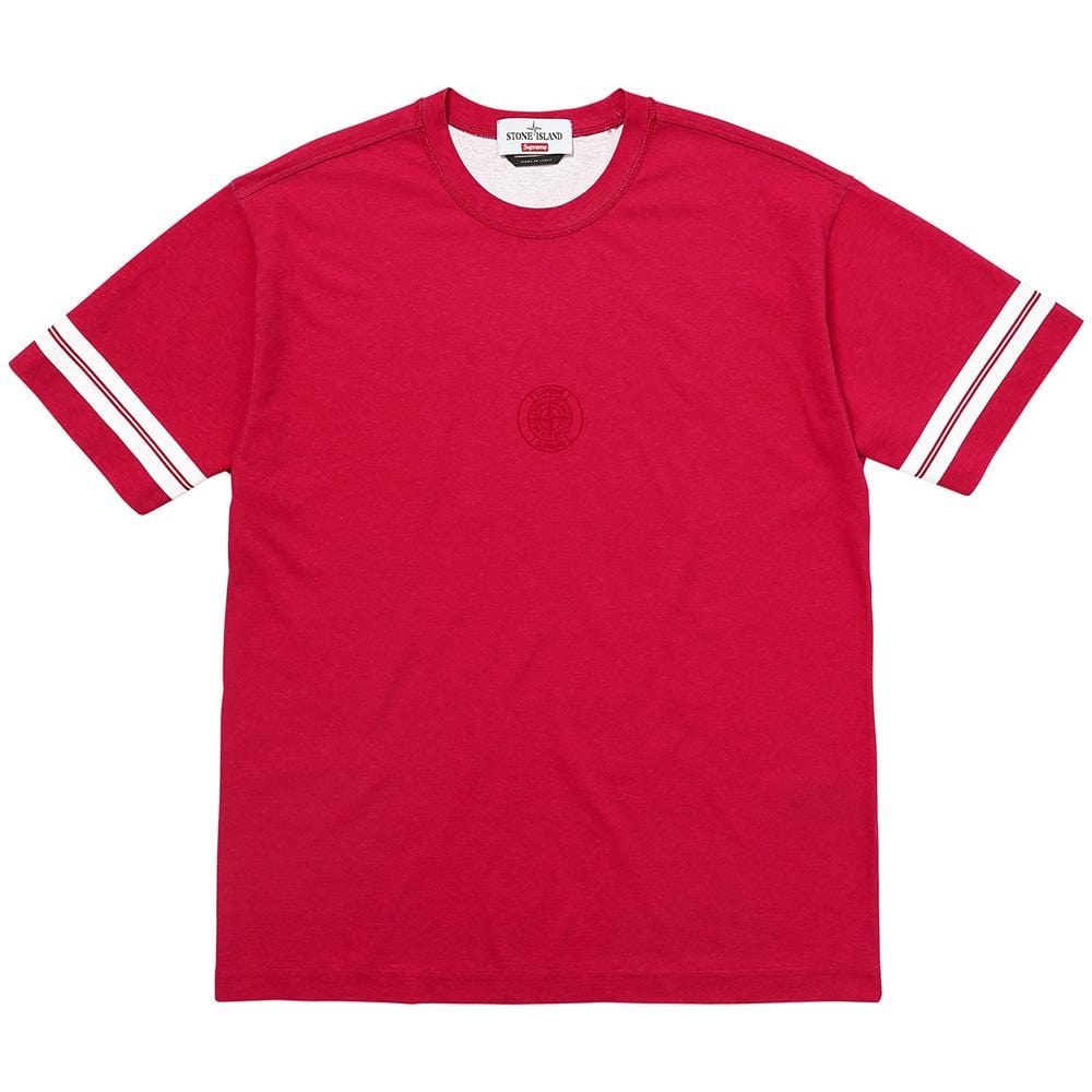 Supreme-Stone Island S-S Top - Magenta — XXS — Front View