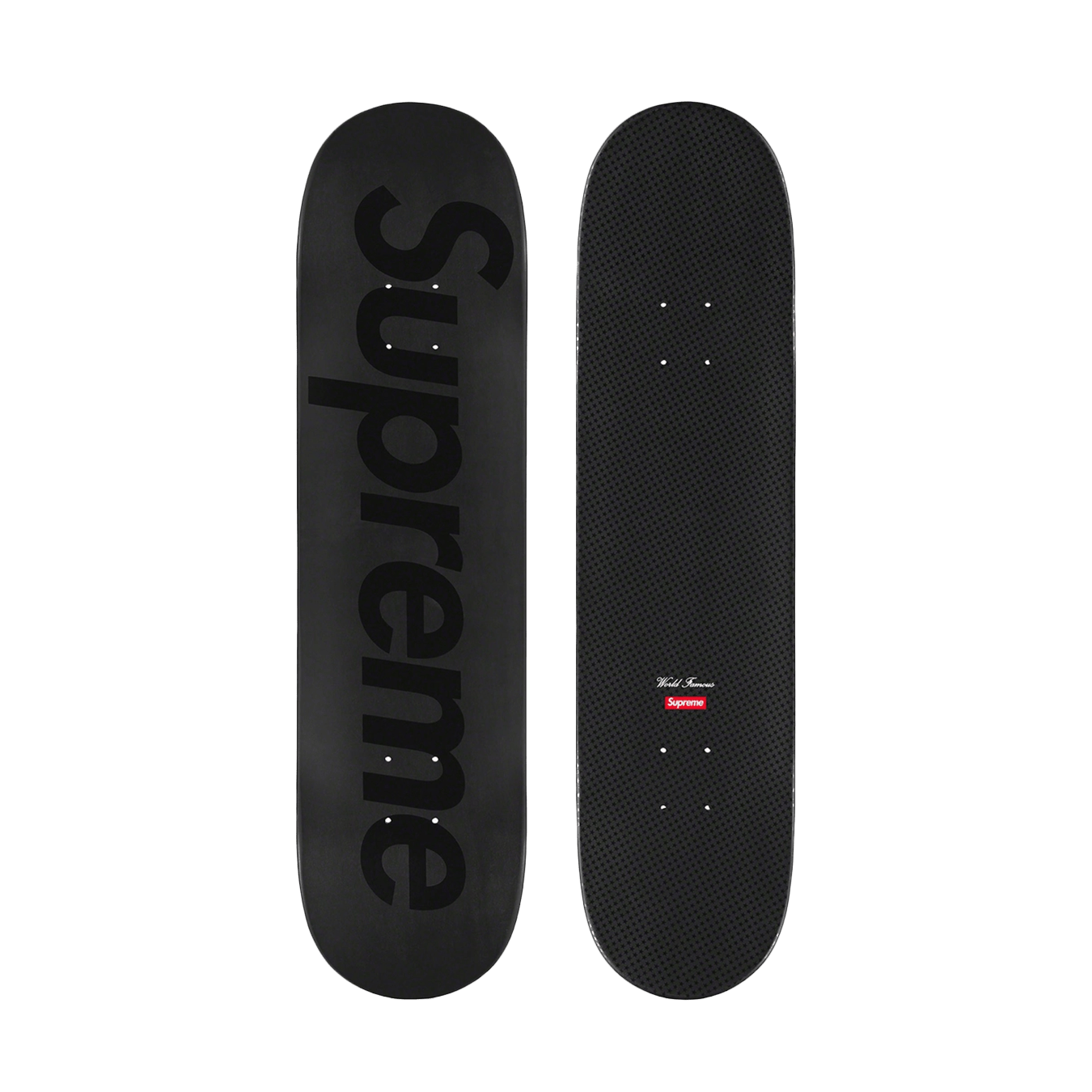 Supreme Tonal Box Logo Skateboard 'Black' — Front View