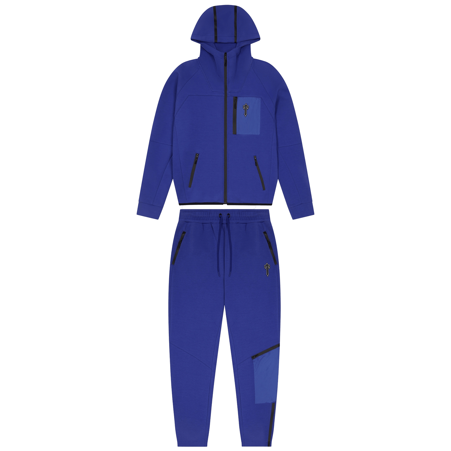 Trapstar Irongate T Fleece Zip Tracksuit-Dazzling Blue — XXS — Front View
