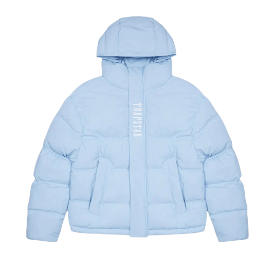 Trapstar Decoded Hooded Puffer 2.0 -Ice Blue — XXS — Side View