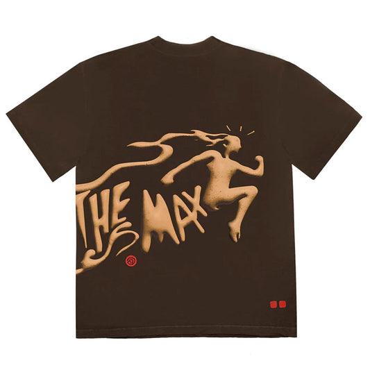 Cactus Jack by Travis Scott 2 The Max Tee 'Brown' — XXS — Side View
