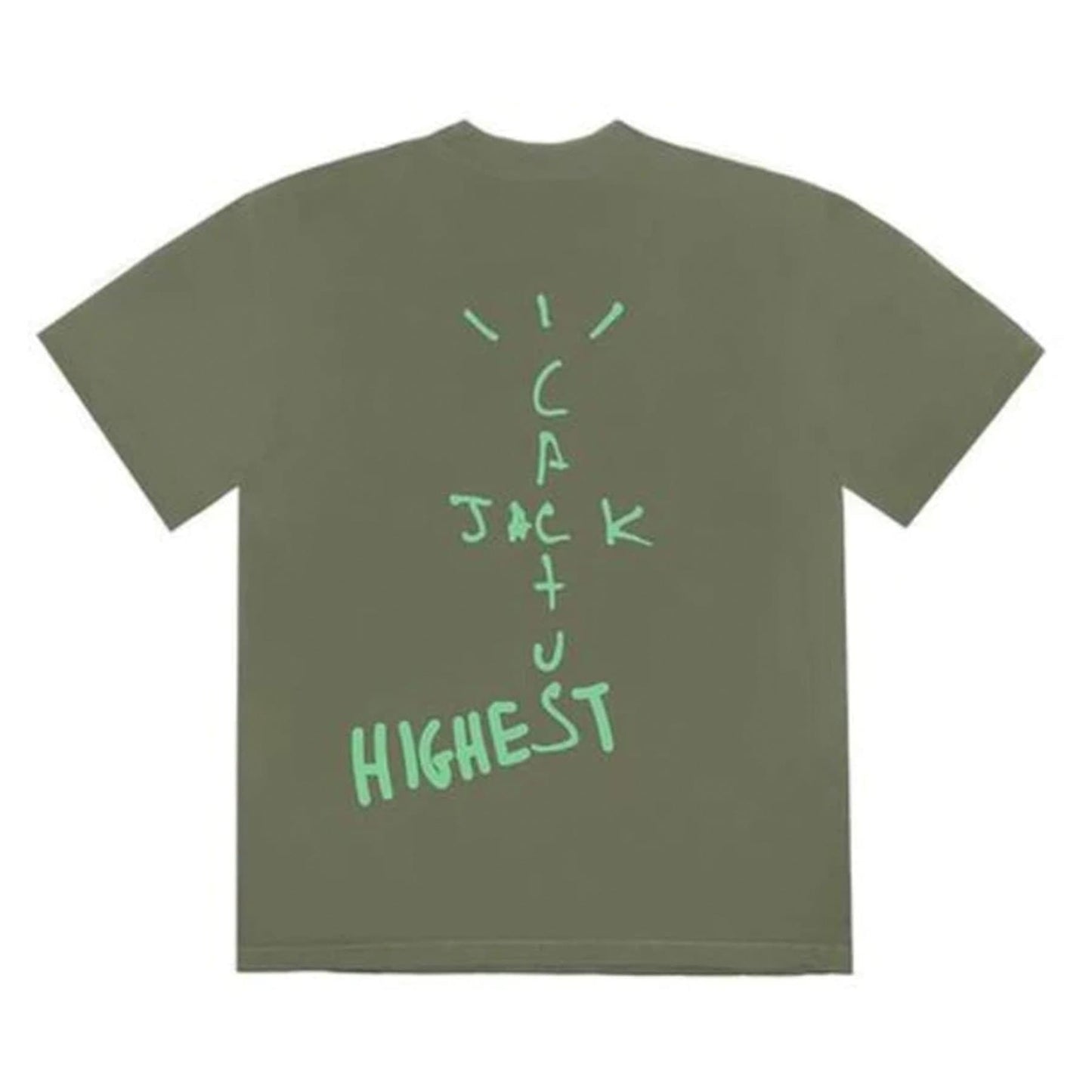 Travis Scott Jordan Cactus Jack Highest T-Shirt Olive — XXS — Side View
