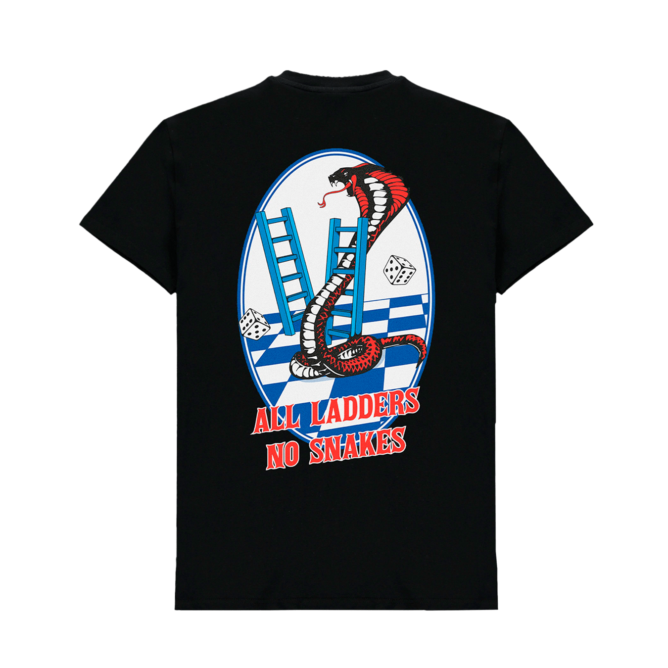Trapstar All Ladders No Snakes Tee - Black — XXS — Front View