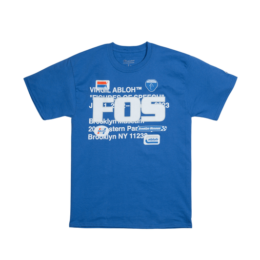 Virgil Abloh FOS Sunroof Tee 'Blue' — XXS — Side View