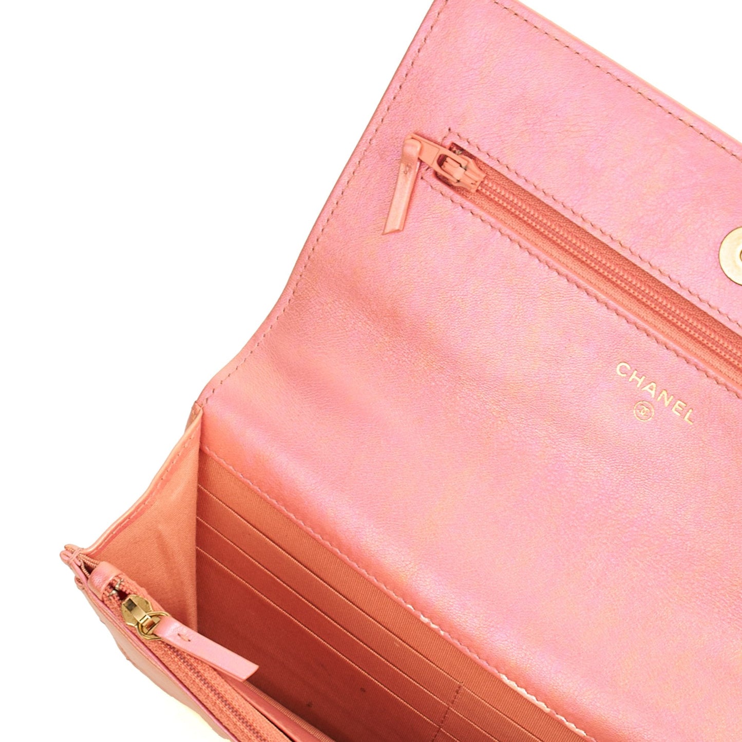 Chanel Cross Body Chanel 19 Wallet On Chain in Pink, Calfskin Leather — Alternate View 8