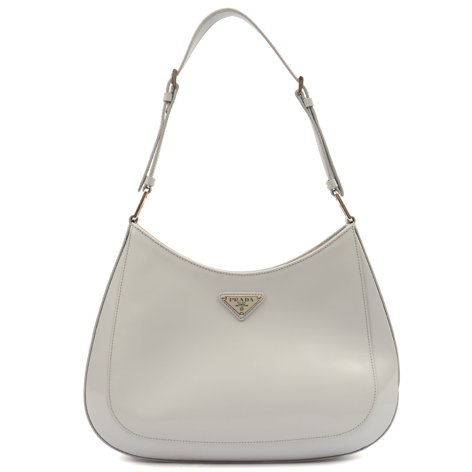 Prada Shoulder Bag Cleo Shoulder Bag in Cornflour Blue, Leather — Side View