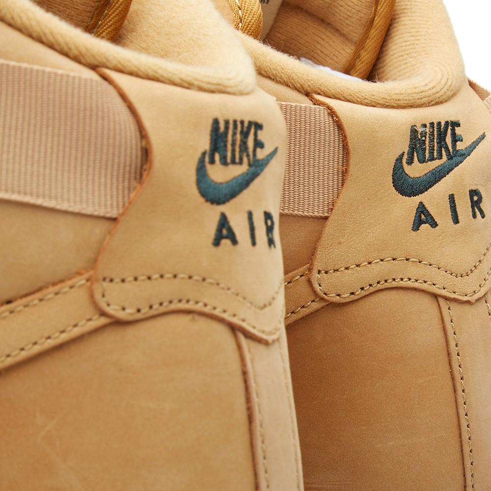 NIKE AIR FORCE 1 HIGH '07 LV8 Flax & Outdoor Green — UK 3 | EU 35.5 | US 3.5 — Lifestyle View
