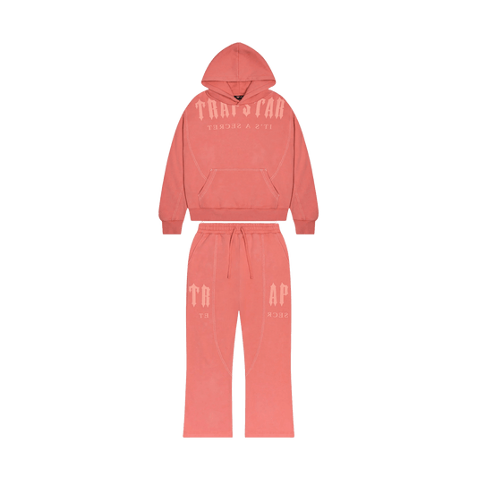 Trapstar Deconstructed Decoded Tracksuit- Coral — XXS — Front View