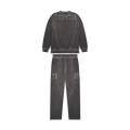 Trapstar Deconstructed Decoded Oil Wash Crew Tracksuit- Grey — XXS — Front View