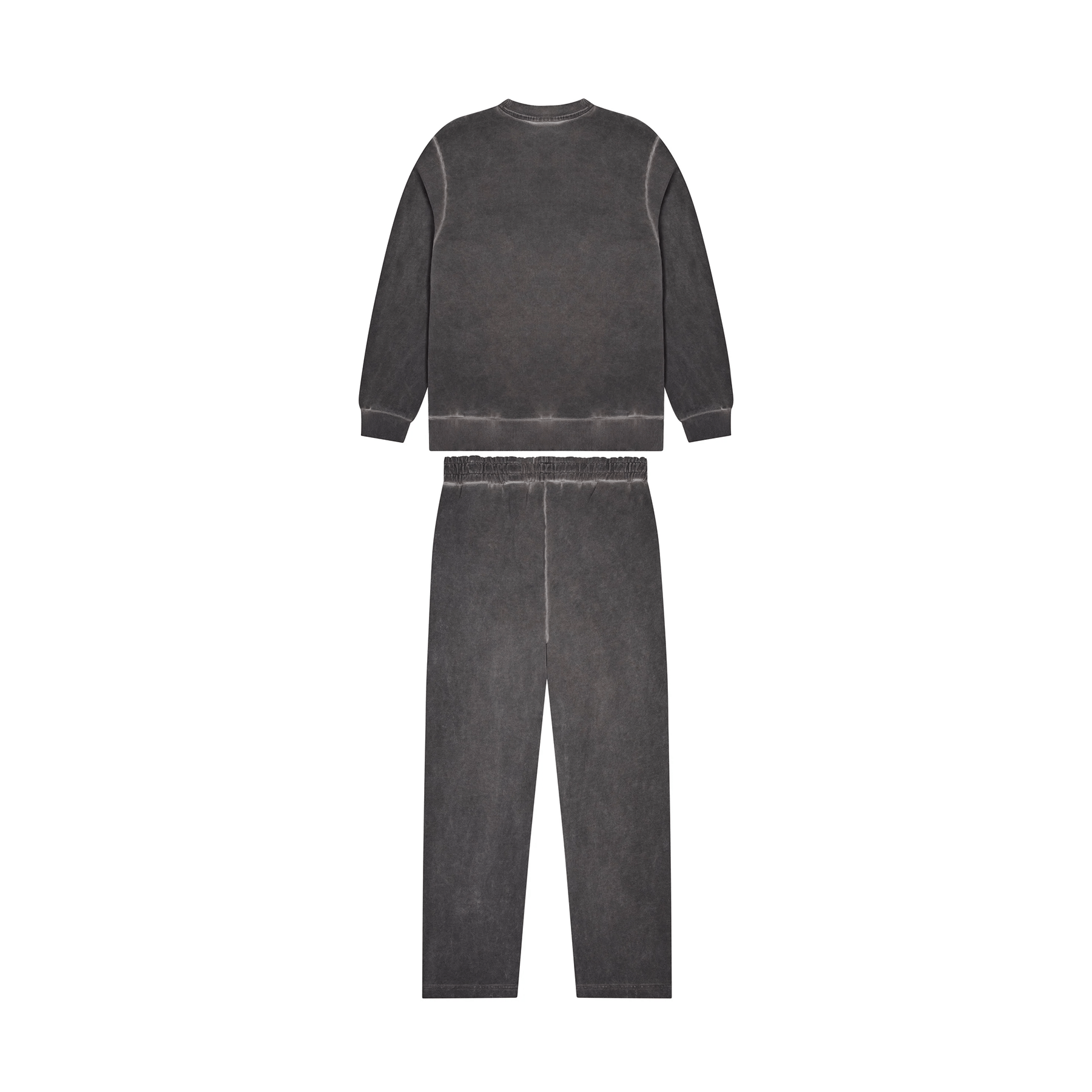 Trapstar Deconstructed Decoded Oil Wash Crew Tracksuit- Grey — XXS — Side View