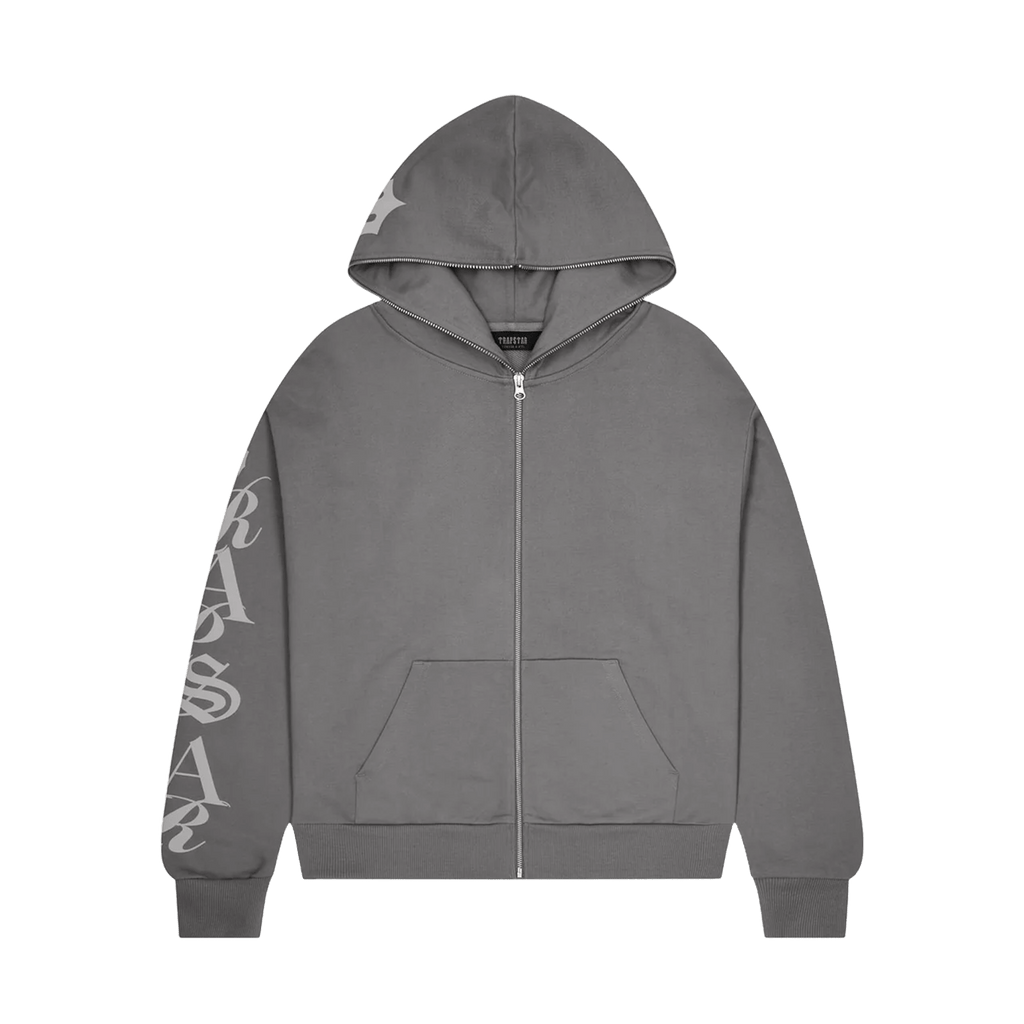 Trapstar Script Hoodie 2.0 - Grey — XXS — Front View