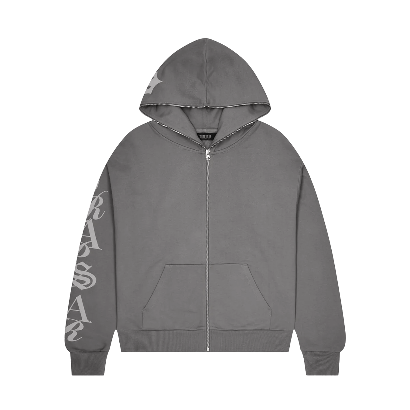 Trapstar Script Hoodie 2.0 - Grey — XXS — Front View