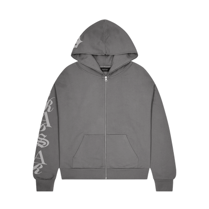 Trapstar Script Hoodie 2.0 - Grey — XXS — Front View