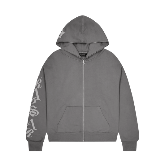 Trapstar Script Hoodie 2.0 - Grey — XXS — Front View