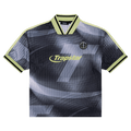 Trapstar Hyperdrive SS Football Jersey 'Black/Neon' — XXS — Front View