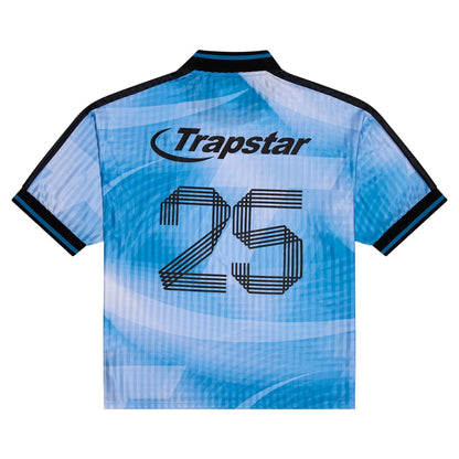 Trapstar Hyperdrive SS Football Jersey 'Blue/Black' — XXS — Side View