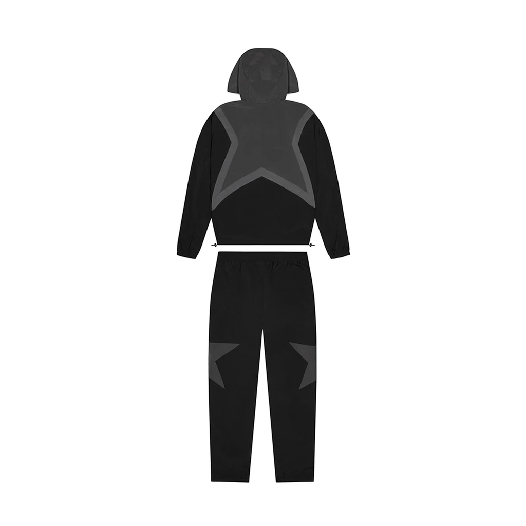 Trapstar Irongate Arch Star Shell Tracksuit 'Black' — XXS — Side View