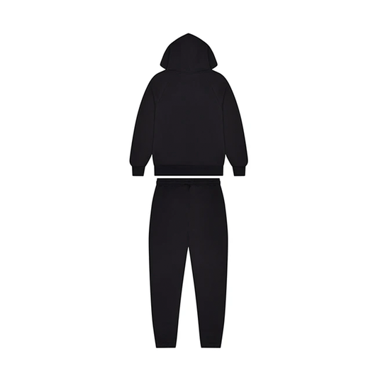 Trapstar Chenille Decoded Hooded Tracksuit-Black/Light Blue — XXS — Side View