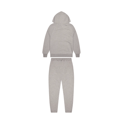 Trapstar Chenille Decoded Hooded Tracksuit- Grey/Light Blue — XXS — Side View
