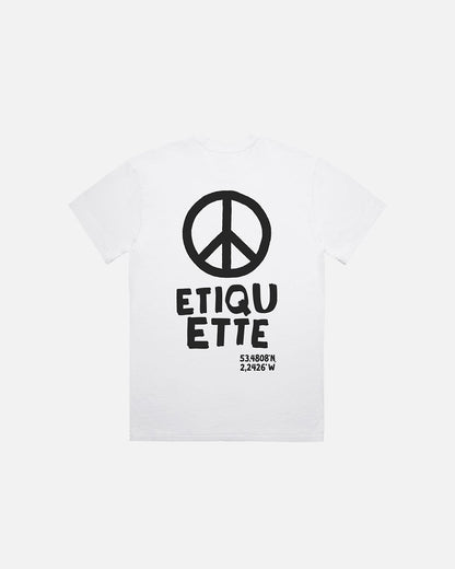 Etiquette PEACE TEE 'WHITE' — White — Size S — Side View