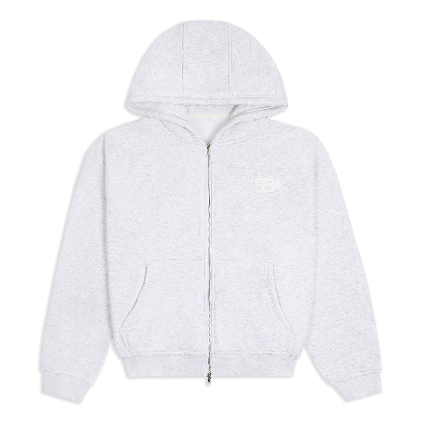 Star Emblem Zip Hoodie — S — Front View