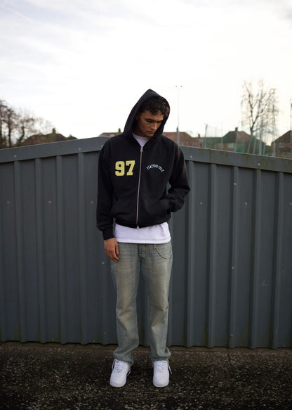 PLAYERS ONLY BLACK JERSEY ZIP HOODIE — Small — Detail View