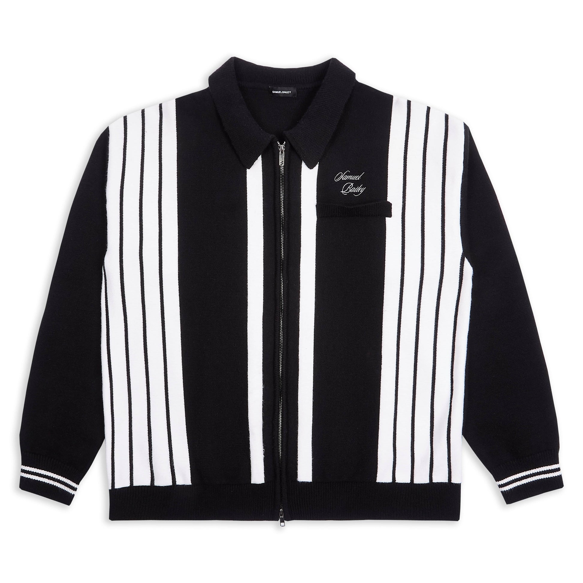 Samuel Bailey Signature Stripe Cardigan — XS — Front View