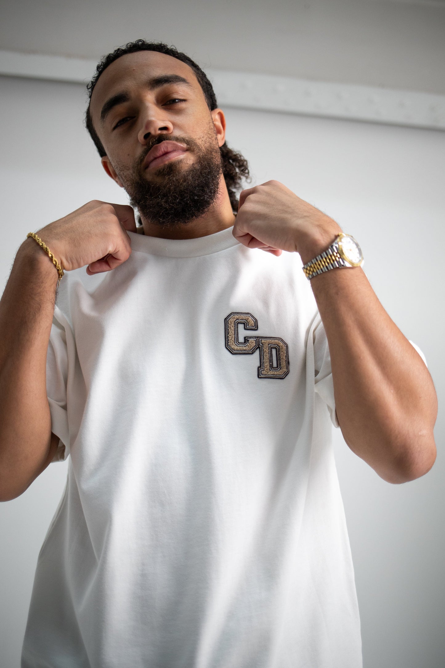 Cardair CD Logo T shirt - White — XS — Back View