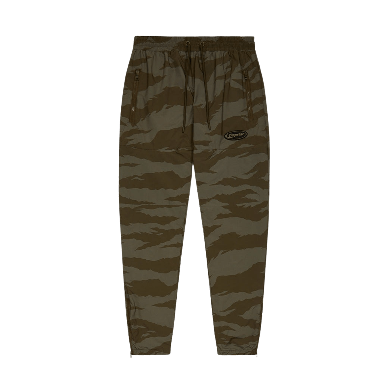 Trapstar Hyperdrive Track Bottom - Tiger Camo 'Khaki' — XXS — Front View