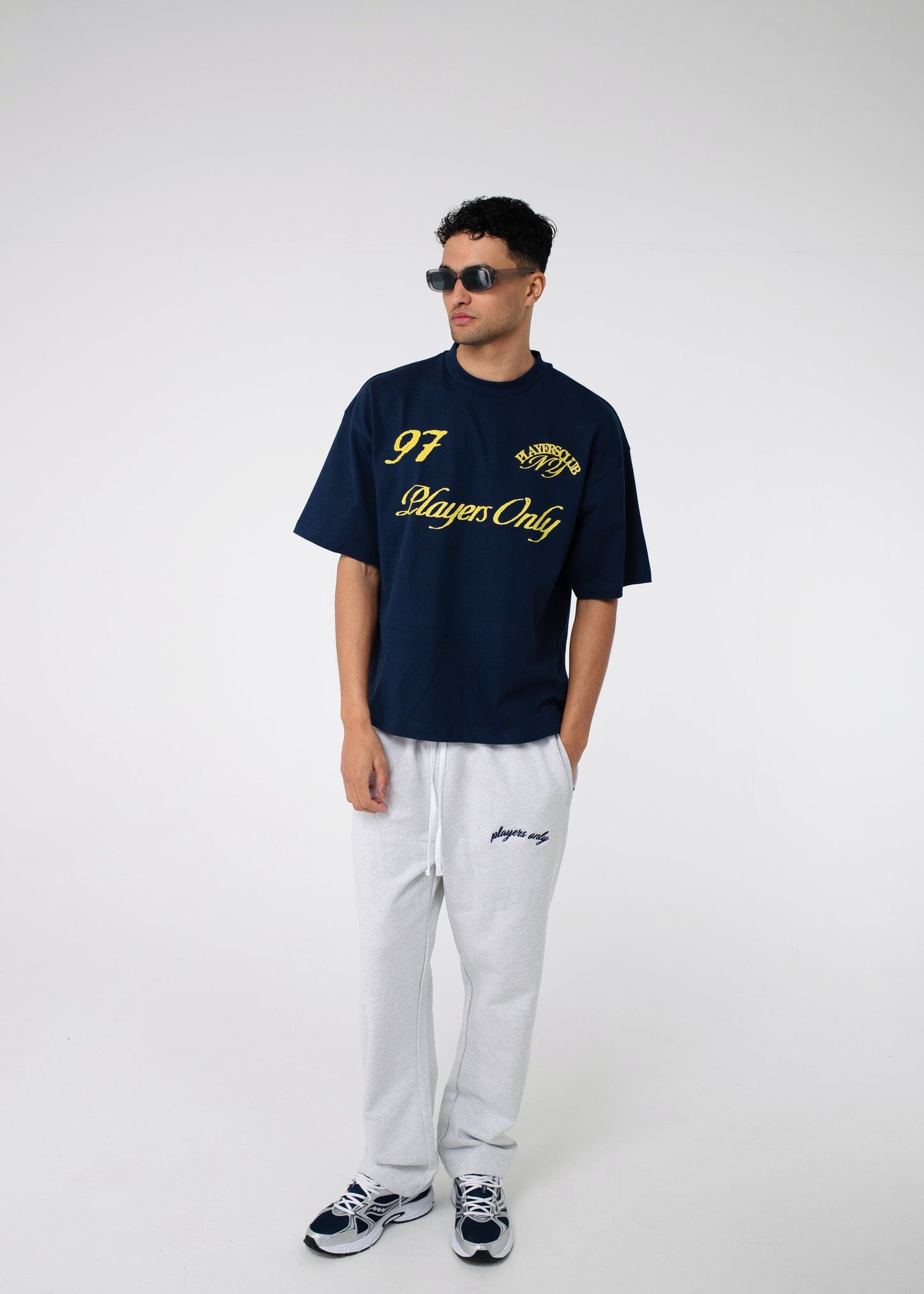 PLAYERS ONLY NAVY NY TEE — Small — Side View