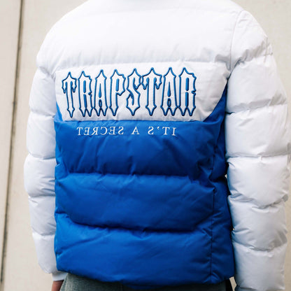 Trapstar Decoded Puffer 25 'White Blue' — XXS — Detail View