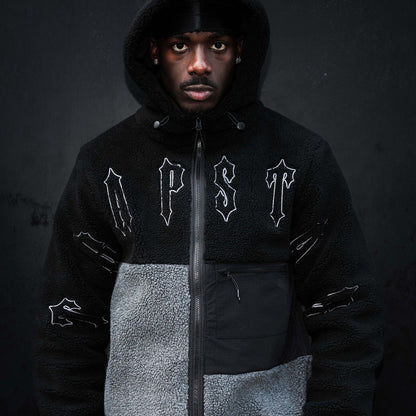 Trapstar Irongate Borg Jacket 'Black' — XXS — Back View