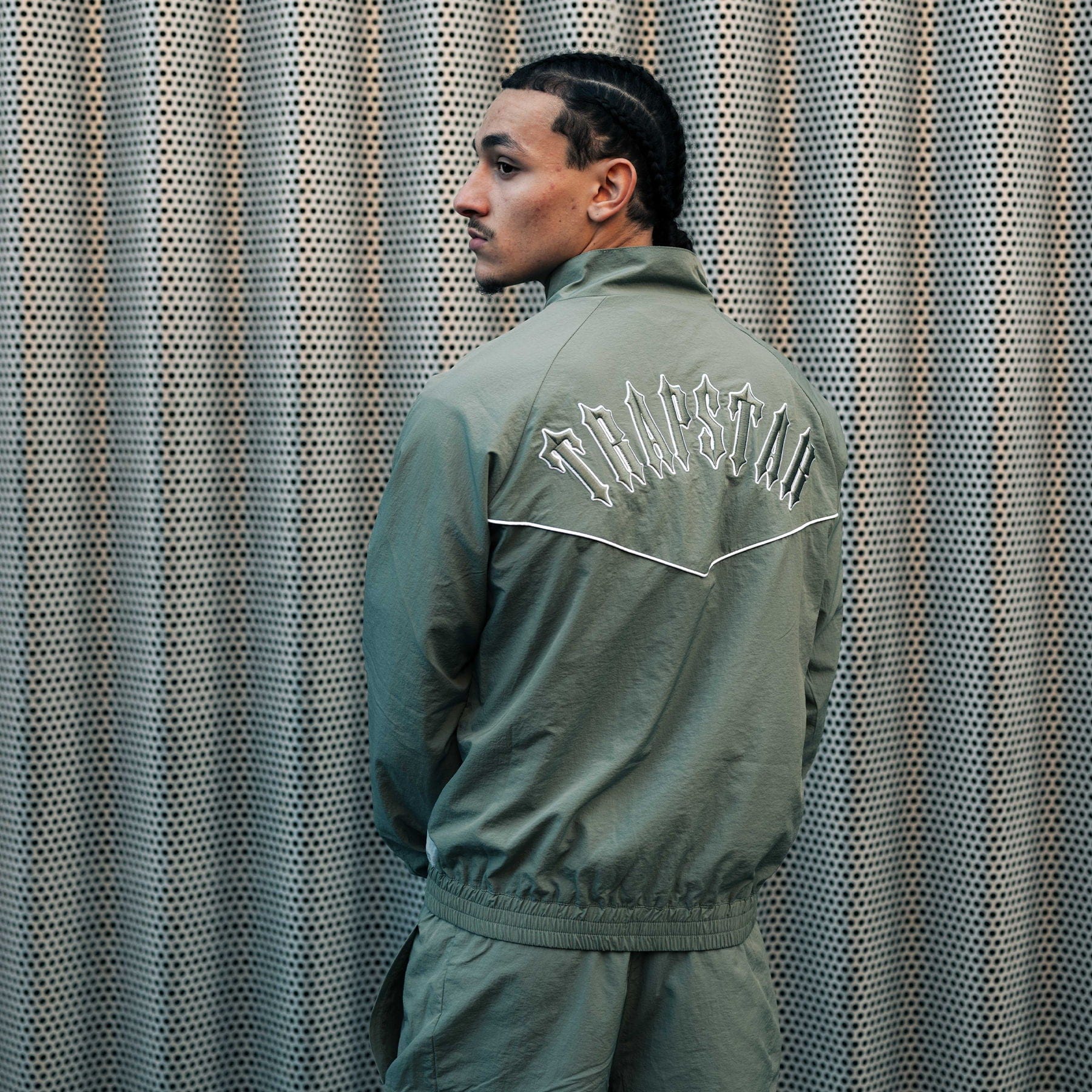 Trapstar Irongate Shell Tracksuit 'Khaki' — XXS — Top View