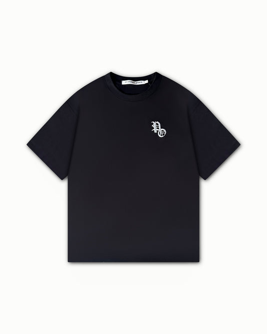 PLAYERS ONLY BLACK EMBROIDERED TEE — Small — Front View