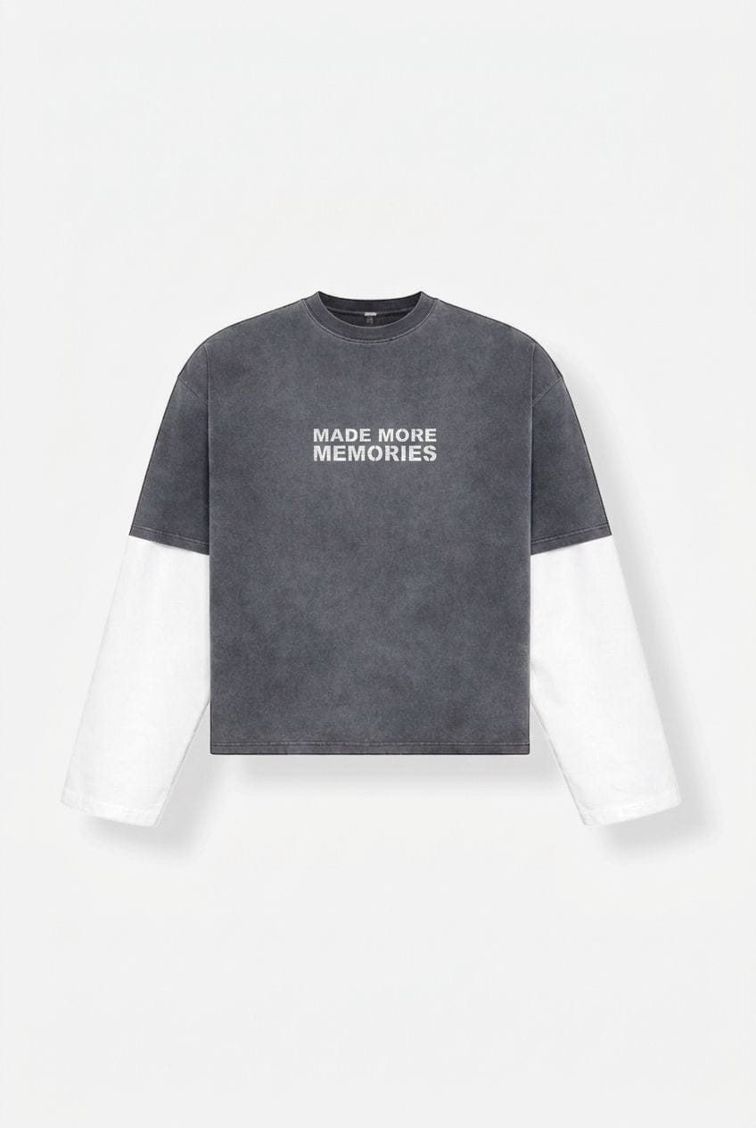 Benir Clothing Made More Memories T-Shirt - Charcoal — XS — Front View