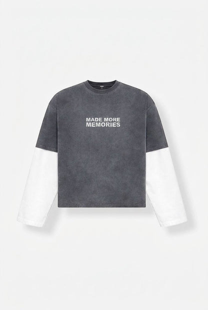 Benir Clothing Made More Memories T-Shirt - Charcoal — XS — Front View