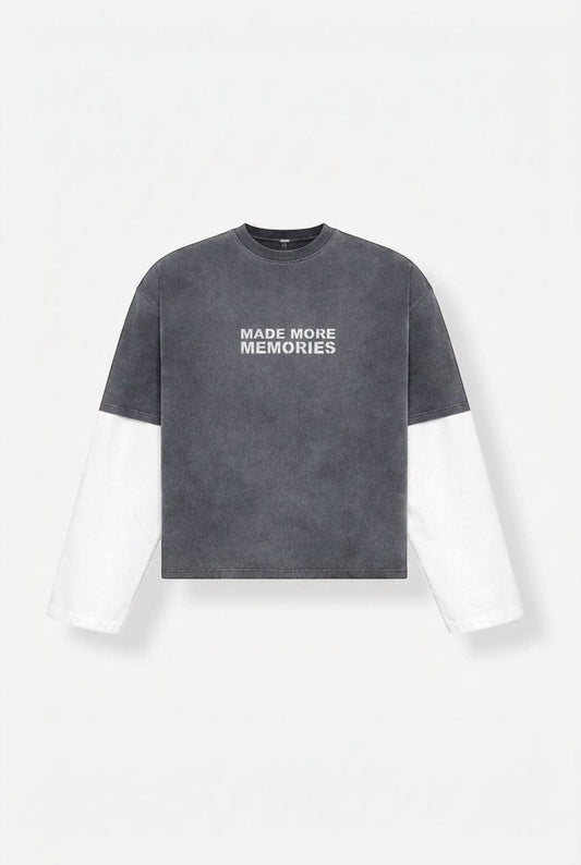 Benir Clothing Made More Memories T-Shirt - Charcoal — XS — Front View