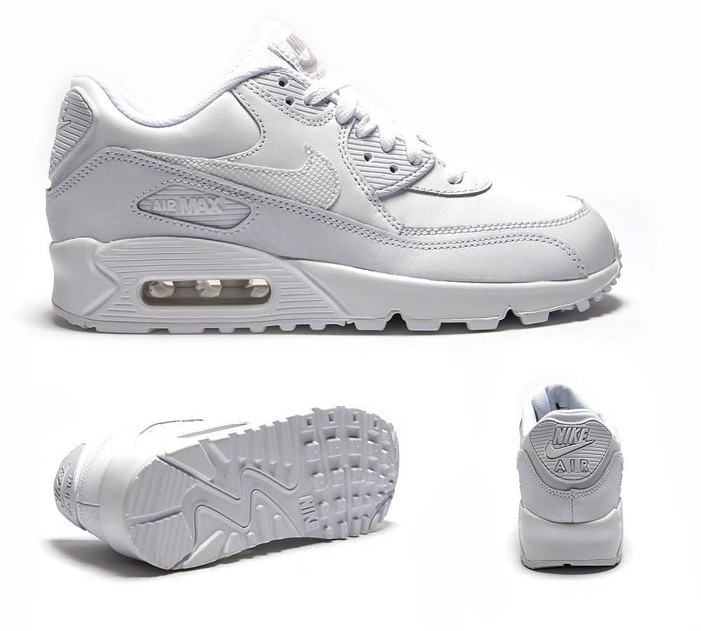 Nike Air Max 90 Junior 'White' — UK 3 | EU 35.5 | US 3.5 — Side View