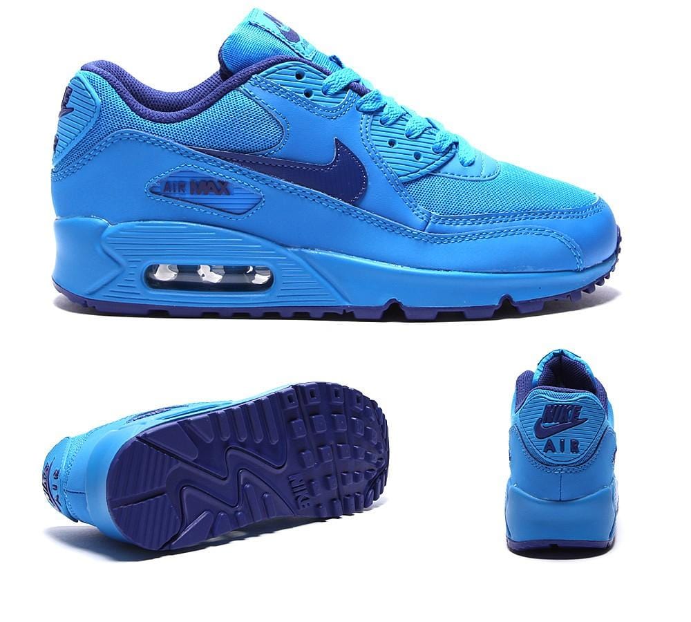 Nike Air Max 90 Junior 'Flood Blue' — UK 3 | EU 35.5 | US 3.5 — Side View