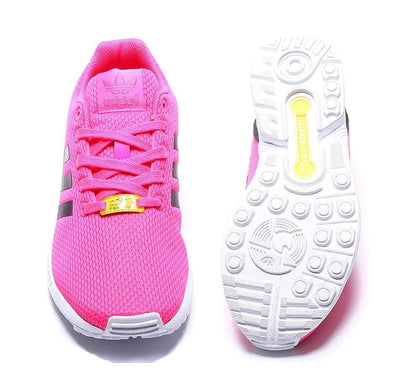 Adidas Originals Junior ZX Flux 'Neon Pink' — UK 3 | EU 35.5 | US 3.5 — Top View