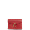 Gucci Cross Body Dionysus Chain Wallet in Hibiscus Red, Leather — Front View