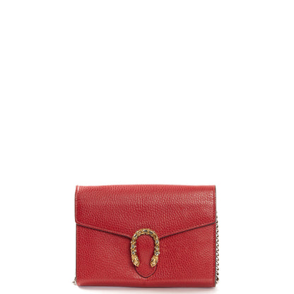 Gucci Cross Body Dionysus Chain Wallet in Hibiscus Red, Leather — Alternate View 19