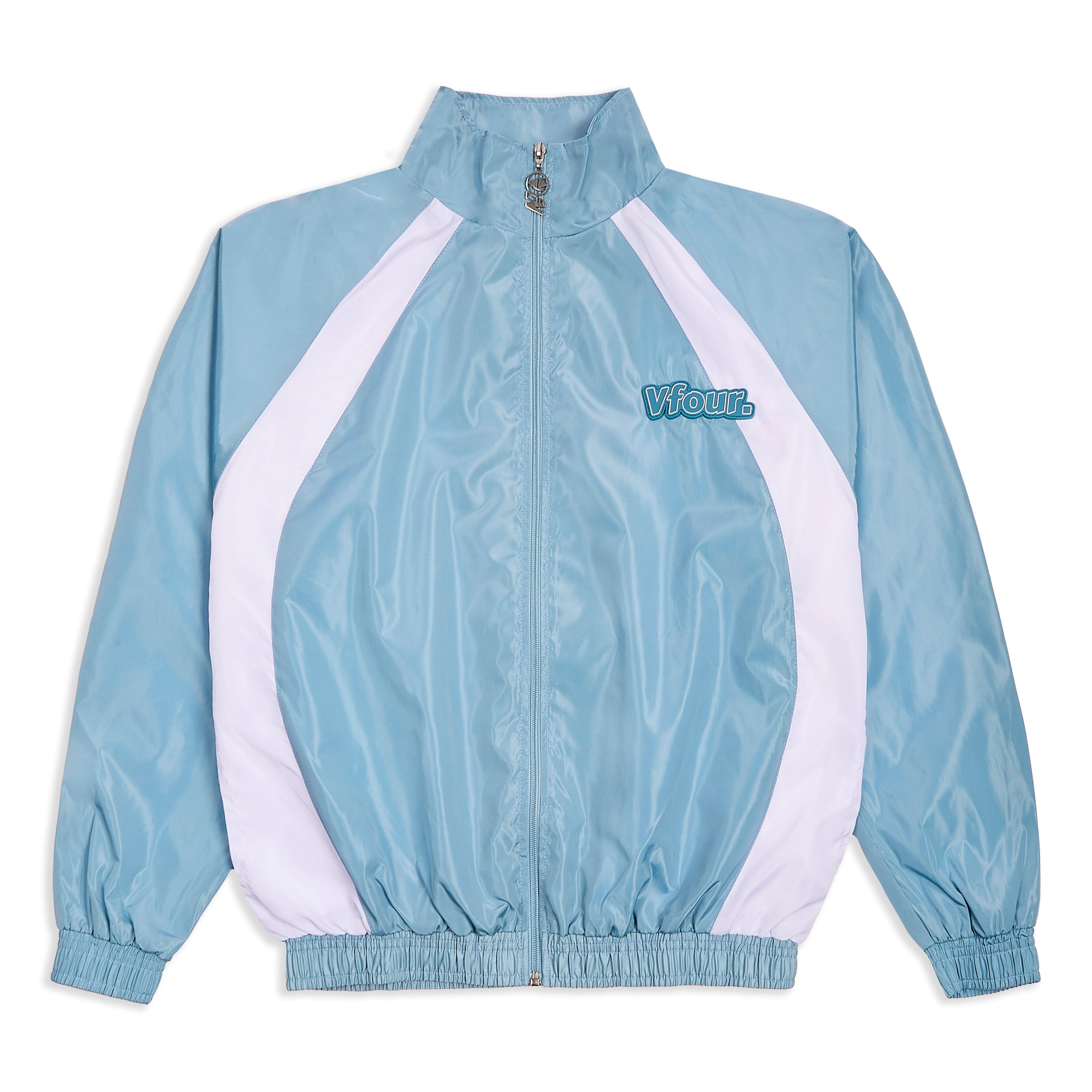 Vfour Ldn Blue Windbreaker Jacket — S — Front View